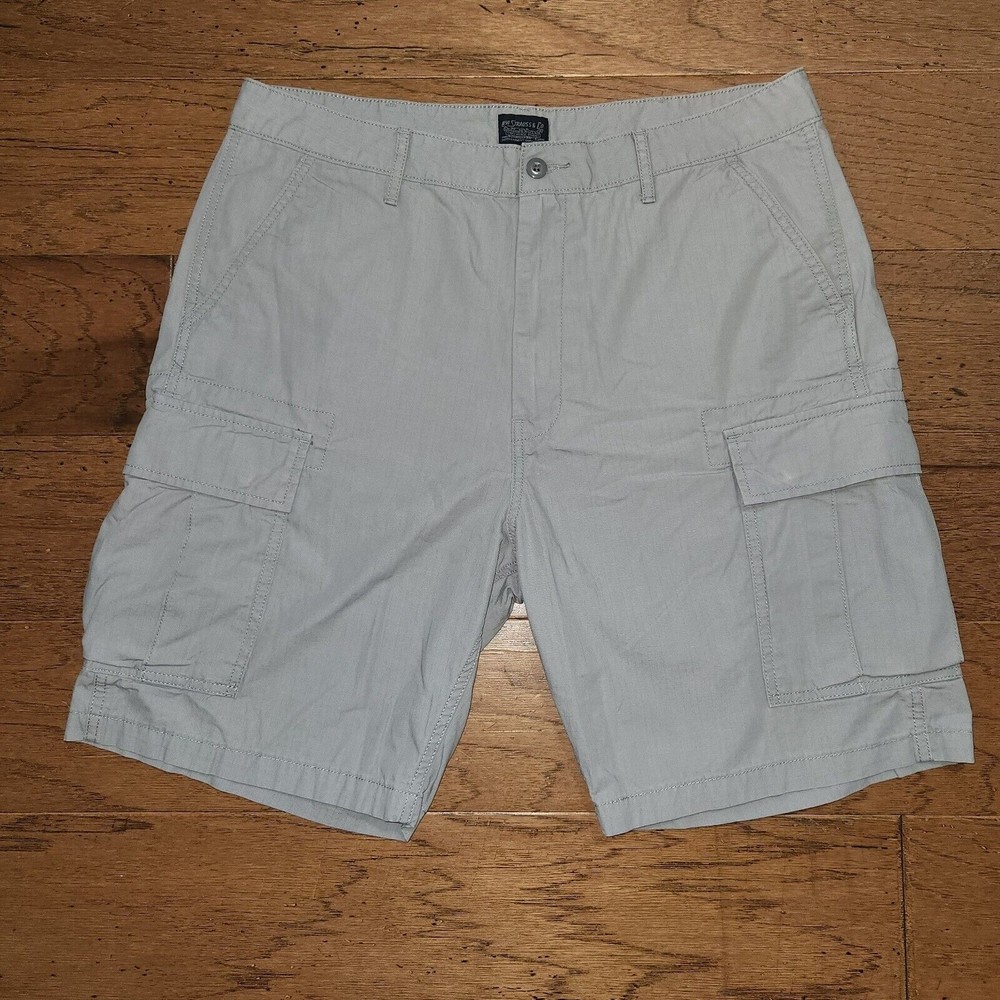 Levi's Levi Strauss 36 Cargo Shorts Men's 100% Cotton Gray Casual RipStop